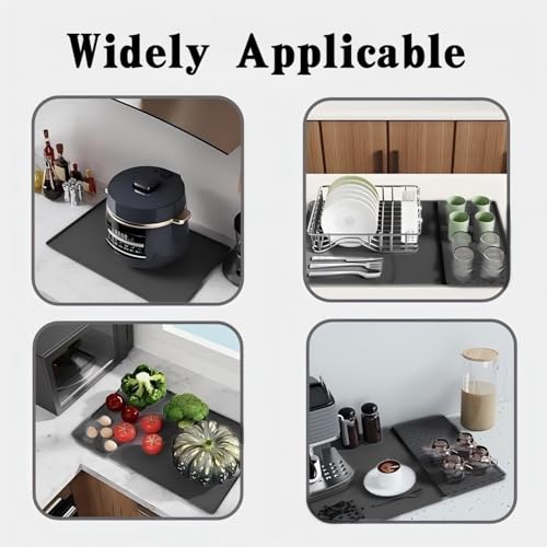 Coffee Mat Dish Drying Mat 2 in1 Coffee Maker Mat for Kitchen Counter