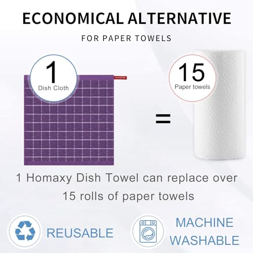100% Cotton Terry Kitchen Dish Cloths (8 Count)