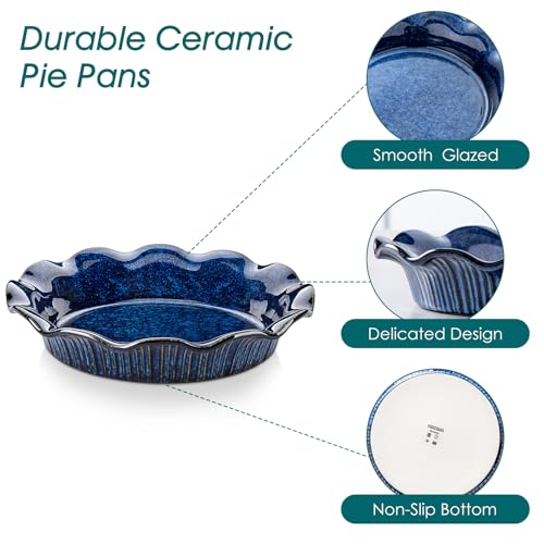 Ceramic Pie Pan for Baking (42 Ounce)