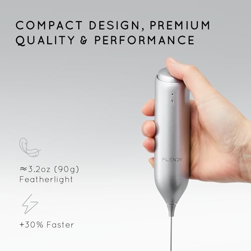 Rechargeable Milk Frother Handheld with Charging Stand
