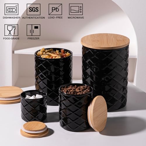 Sweejar Ceramic Canisters Sets for Kitchen Countertop