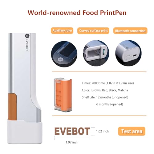 Handheld Food PrintPen Portable Mini Coffee Printer Latte Art Macaron Cookie DIY Design