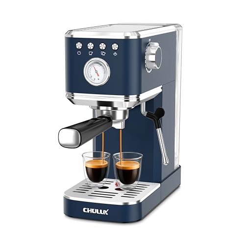 Slim Espresso Machine with Milk Frother for Home Latte