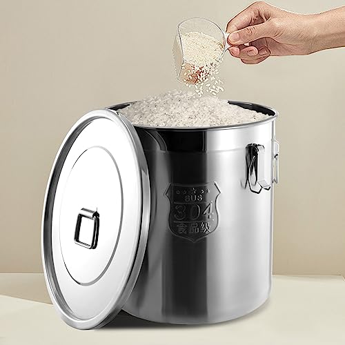 1623 OZ Stainless Steel Canister Rice Cereal Grain Storage Containers with Lid Airtight Coffee Bean Storage Milk Flour Sugar Food Storage for Home Bar Restaurant