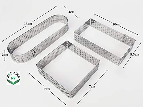 NewlineNY Stainless Steel 6 Pcs Perforated Oval