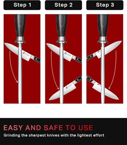 Honing Rod Knife Sharpening Rod 8 Inch