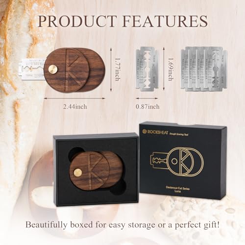 Bread Lame Dough Scoring Tool with 5 Feather Blades