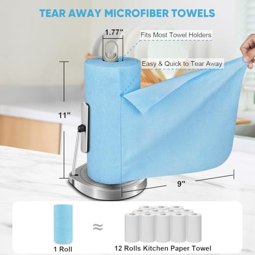 Microfiber Cleaning Cloth 330 Sheets 6 Roll (330 Count)