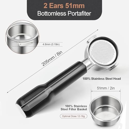 51mm Bottomless Portafilter & Puck Screen