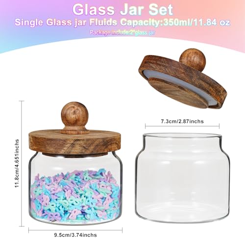Glass Spice Jar Coffee Sugar Container Airtight Glass Jar Food Storage Canisters Bottle for Kitchen Seasoning Tea Herb Overnight Oats Bar Parfait Snacks