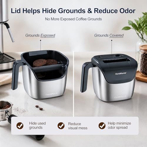 Espresso Knock Box with Lid