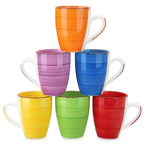 Bonita 16 Oz Large Coffee Mugs Set of 6 (6 Count)