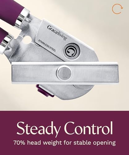 Heavy Duty Manual Can Opener with Magnetic Lid Lifter