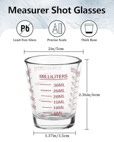 Shot Glass Measuring Cup Set (2 Count)