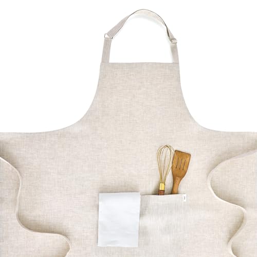 100% Pure Linen Apron Natural Woven