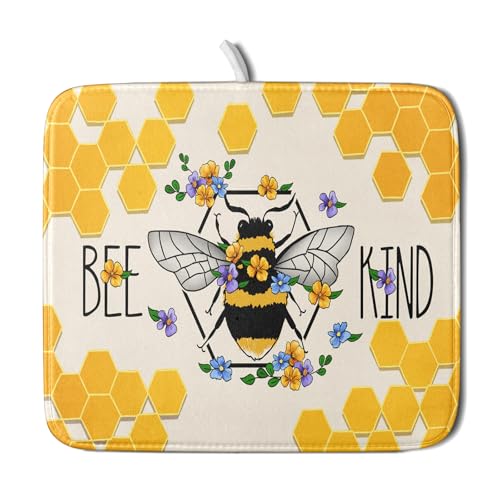 Bee Kind Dish Drying Mat