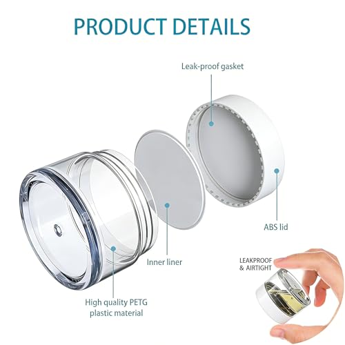 4 Pack 1 oz Travel Size Containers Leak (4 Count)