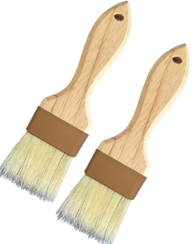2 Inch Natural Boar Bristle Pastry Basting Brush Set (2 Count)