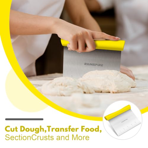Multi Purpose Stainless Steel Bench Scraper Dough Blender & Pastry Cutter