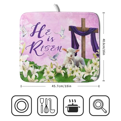 Easter Purple Dish Drying Mat
