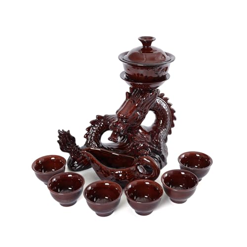 Lazy Kungfu Ceramic Tea Set for 6