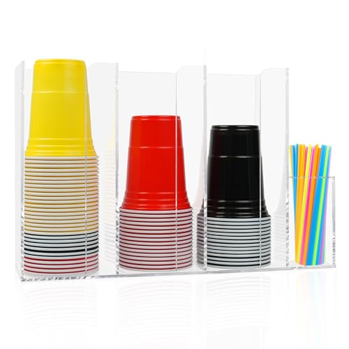 4 Compartments Acrylic Cup and Lid Holder