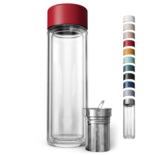 Glass Multi Tea Infuser Bottle 14oz