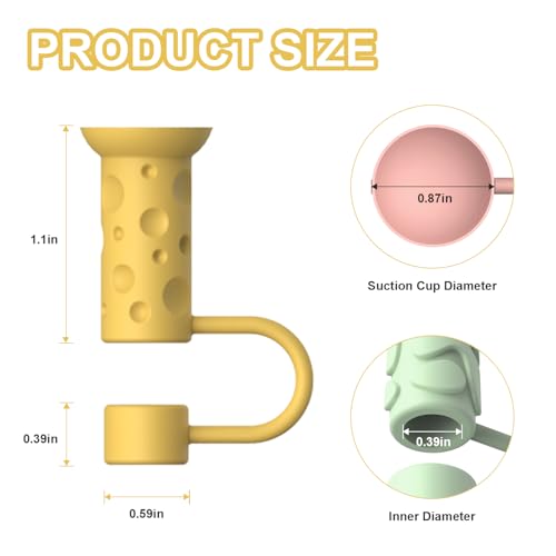 Silicone Straw Covers Cap (6 Count)