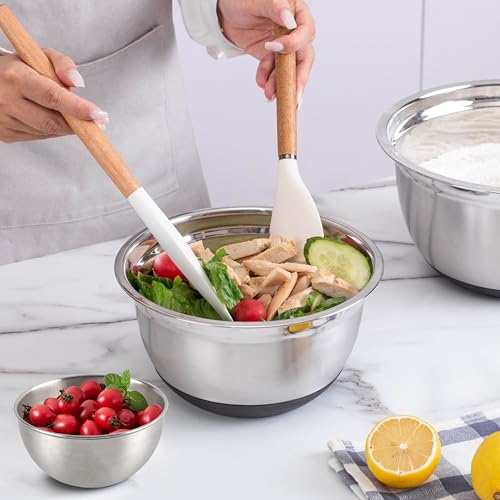 Stainless Steel Mixing Bowls Set with Lids