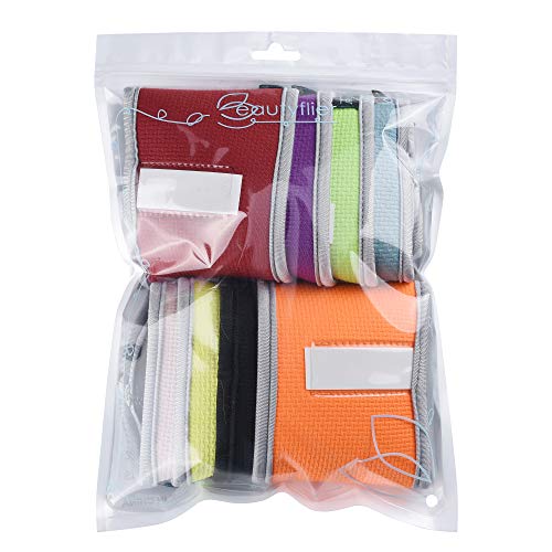 8pcs Anti Slip Neoprene 2.5mm Thick Collapsible Heat Resistant Coffee Cup Insulated Sleeve for Coffee (8 Count)