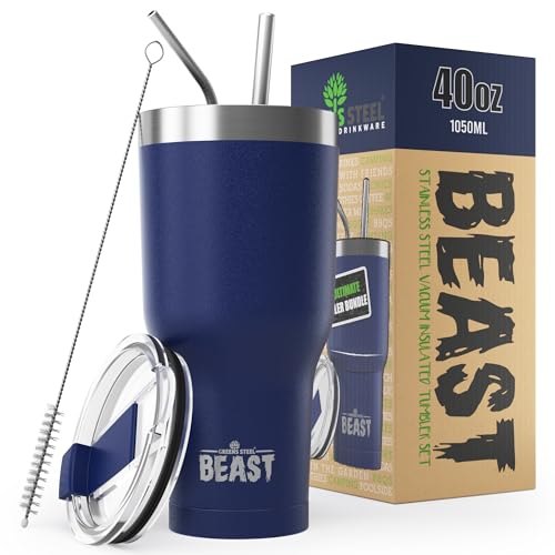 Beast 40 oz Tumbler Stainless Steel Vacuum Insulated Coffee Ice Cup Double Wall Travel Flask