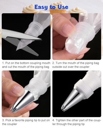 176PCS Piping Bags and Tips Set (176 Count)