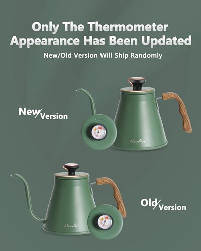 Gooseneck Kettle with Thermometer for Pour Over Coffee and Tea