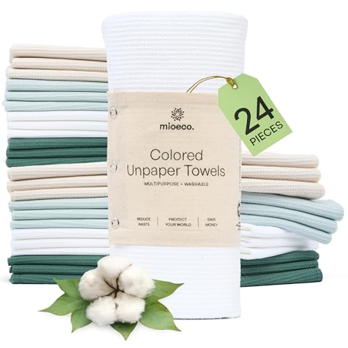 24 Pack Reusable Kitchen Paper Towels (24 Count)