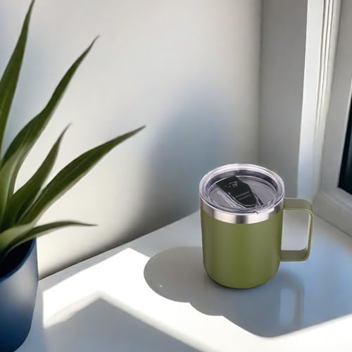 14oz Insulated Stainless Steel Coffee Mug with Lid Bulk 4 Pack (4 Count)