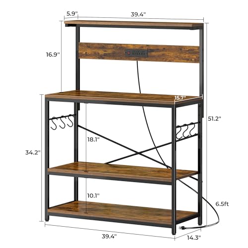 Bakers Rack with Power Outlets