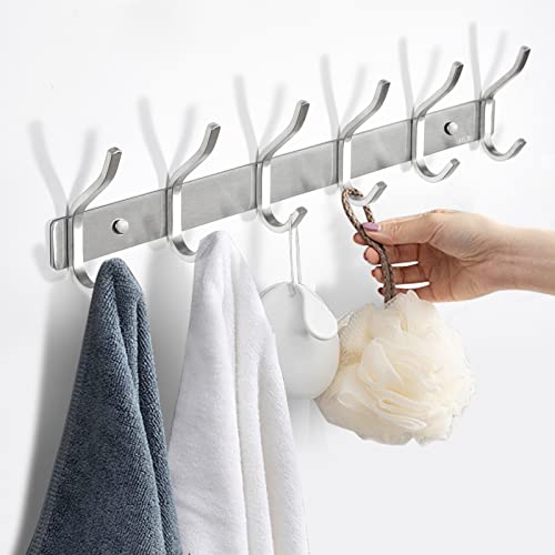 17 Inch Coat Rack Wall Mount with 6 Hooks