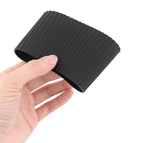 Silicone Nonslip Glass Bottle Mug Cup Sleeve Protector Cover Black