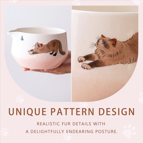 Matcha Set with Cat Pattern