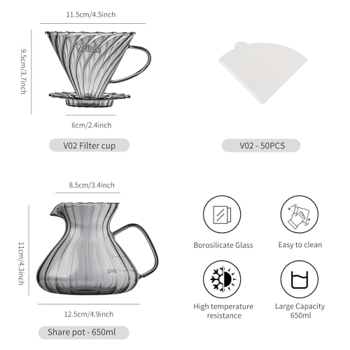 Pour Over Coffee Maker Set