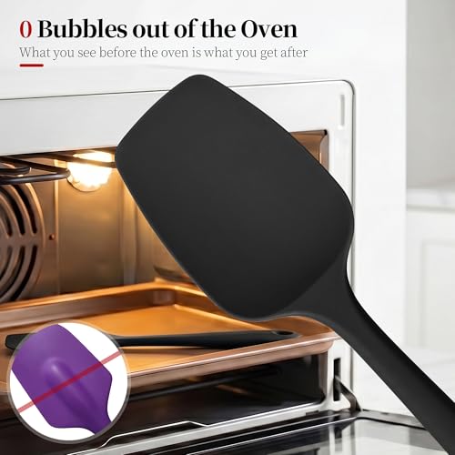 600ºF Heat Resistant Silicone Spatula Spoonula Set of 3