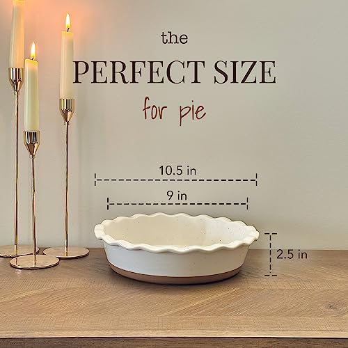 Mora Ceramic Deep Fluted Pie Dish for Baking