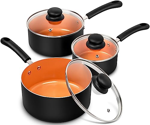Nonstick Sauce Pan with Lid 1QT