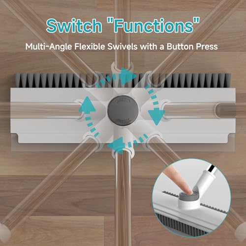 Floor Scrub Brush with Long Handle Length Adjustable