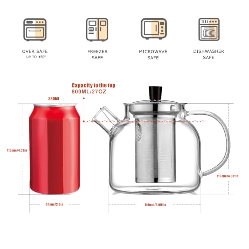 Glass Teapot with Removable Infuser
