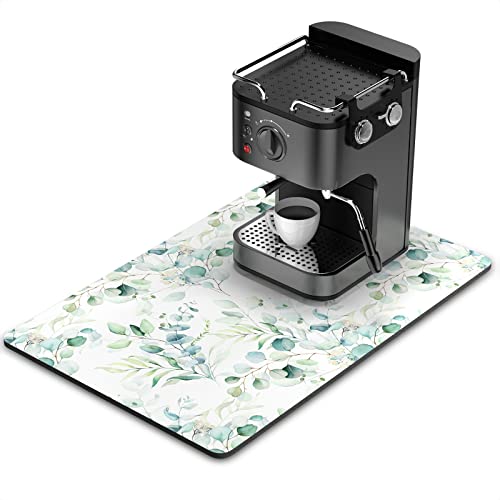 Coffee Mat 16" x 24" Cute Minimalism Design Coffee Bar Mats for Espresso Machine Station Accessories and Organizer