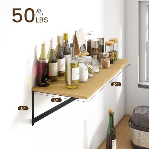 Deep Floating Shelves for Wall (2 Count)