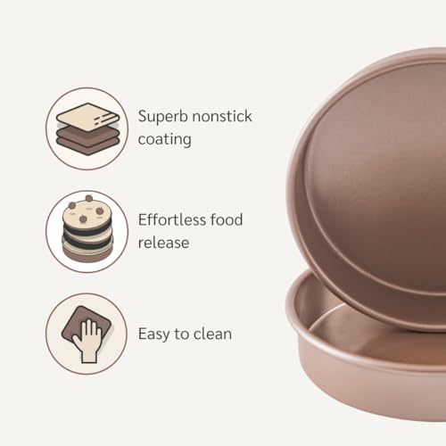 9 inch Raund Cake Pan 2 Pack Nonstick (2 Count)