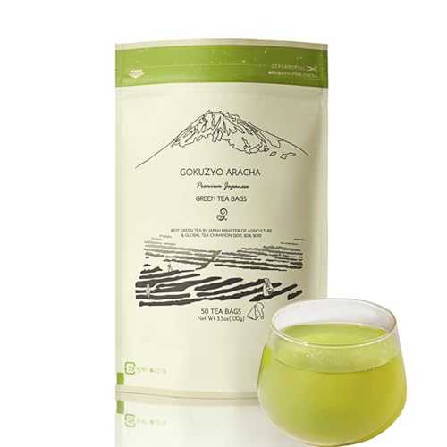 Aracha Gokuzyo Japanese Green Tea Bags (50 Count)