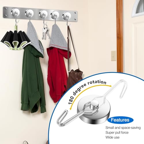 Magnetic Hooks Magnet Hook for Cruise Cabins Fridge 120LBS 8 Pack (50 Count)